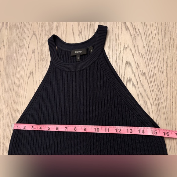Theory Ribbed Halter Neck Tank In Black Size M - Picture 5 of 7
